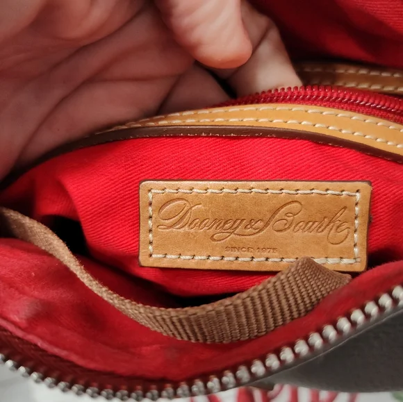 ❤️EUC Dooney and Bourke Kendra Mini Crossbody Satchel Bag, Grey & Tan Leather - Picture 14 of 16